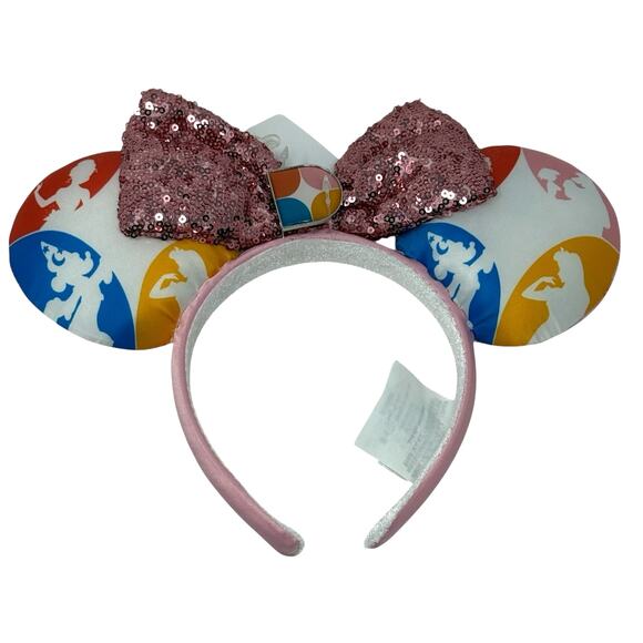 Disney Vacation Club The Villas At Disneyland Hotel Sequin Minnie Mouse Ears NWT - Picture 1 of 12